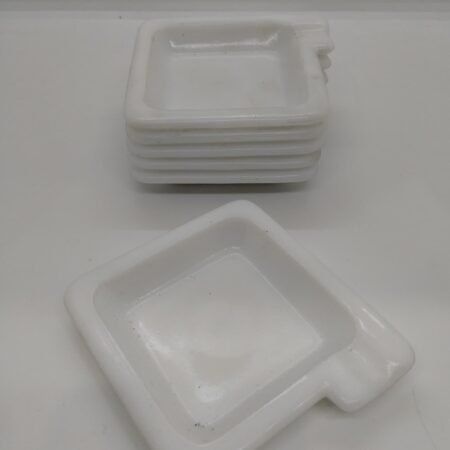 Cenicero Vidrio Cuadrado Blanco